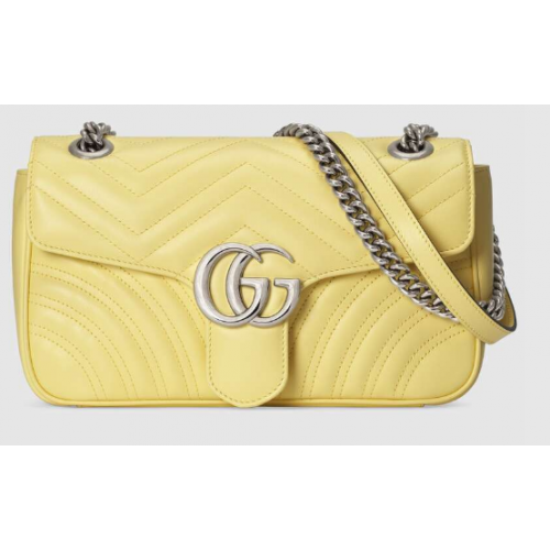 Gucci GG Marmont small shoulder bag 443497 yellow