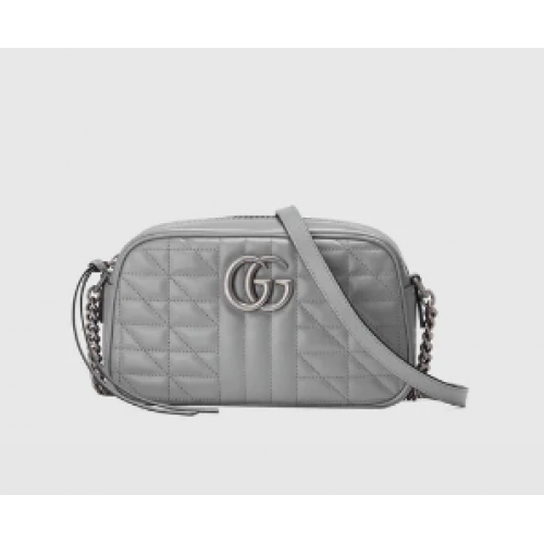Gucci GG Marmont small shoulder bag 447632 Dark grey