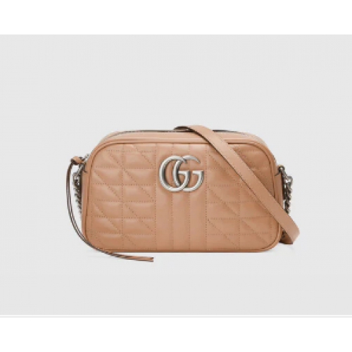 Gucci GG Marmont small shoulder bag 447632 Rose beige