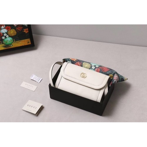 Gucci GG Marmont small shoulder bag 497984 white