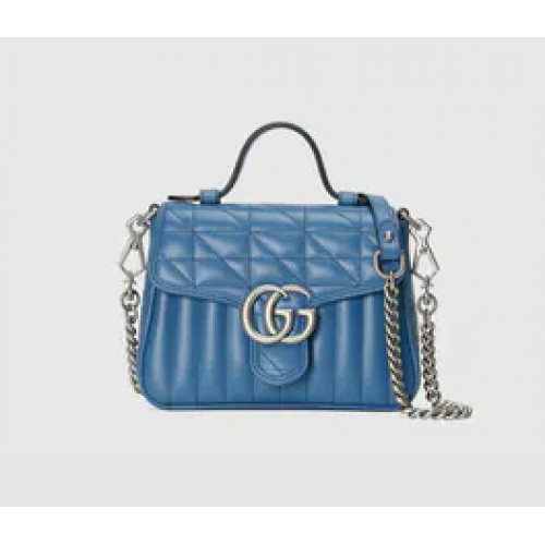 Gucci GG Marmont small shoulder bag 583571 blue