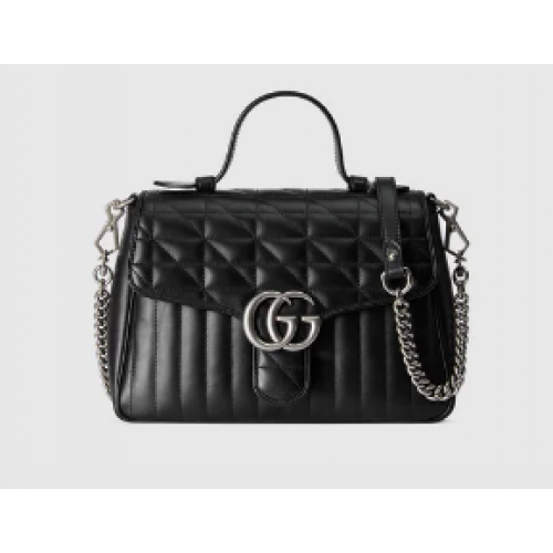 Gucci GG Marmont small top handle bag 498110 black