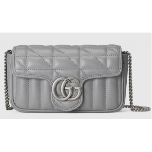 Gucci GG Marmont super mini bag 476433 Grey