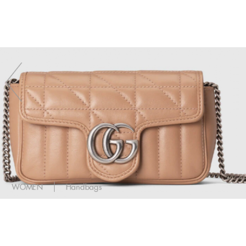 Gucci GG Marmont super mini bag 476433 Rose beige