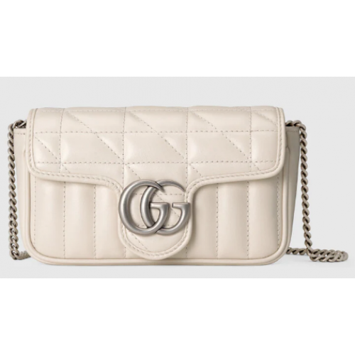 Gucci GG Marmont super mini bag 476433 White