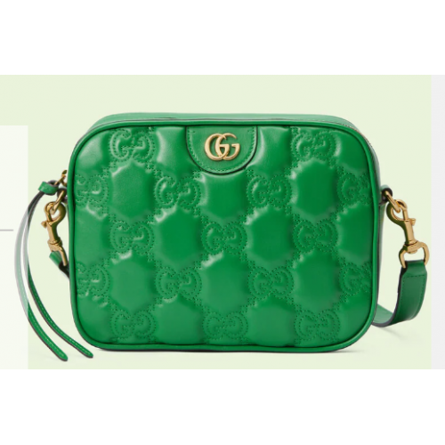 Gucci GG Matelasse leather shoulder bag 702234 Bright green