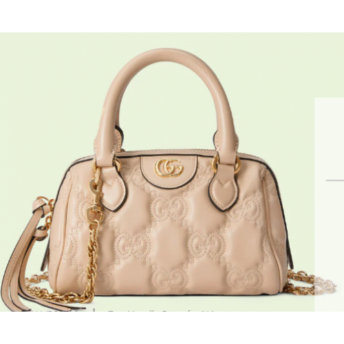 Gucci GG Matelasse leather top handle bag 702251 Beige