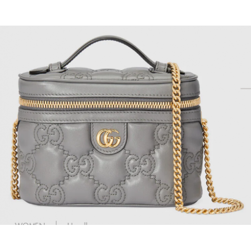 Gucci GG Matelasse top handle mini bag 723770 Grey