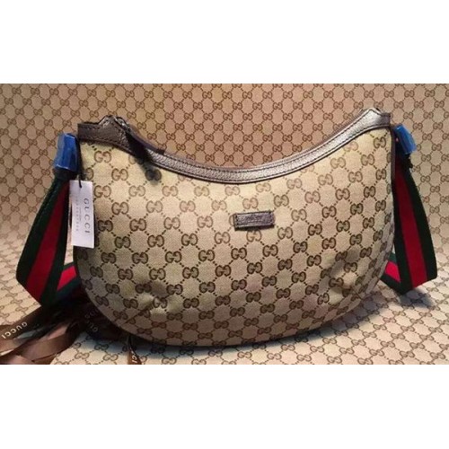 Gucci GG Plus Medium Messenger Bag 181092 Brown