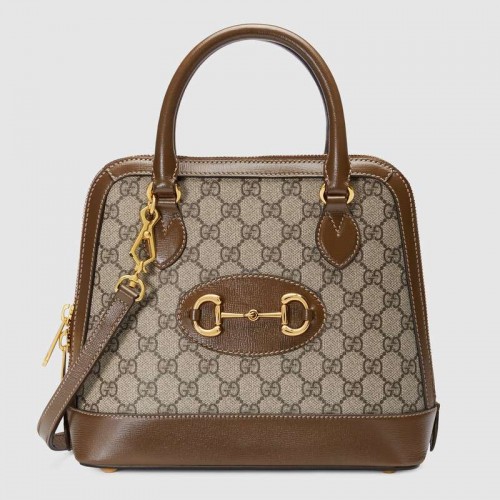Gucci GG Supreme Canvas Top Handle Bag 621220 brown