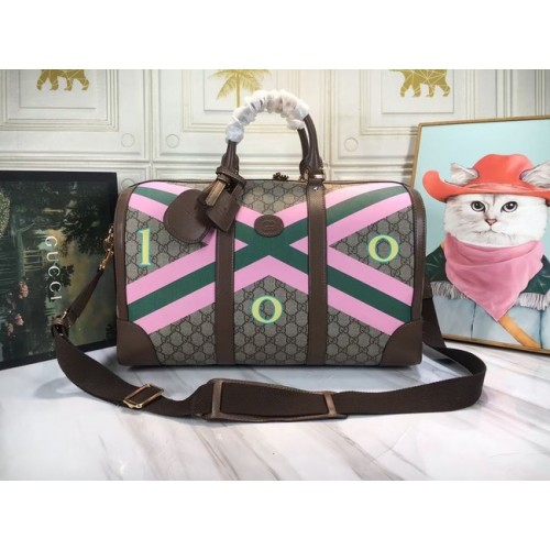 Gucci GG carnation print duffle bag 681133 brown