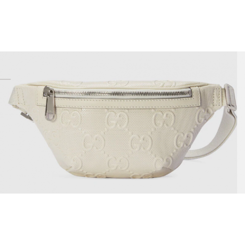 Gucci GG embossed belt bag 658582 white