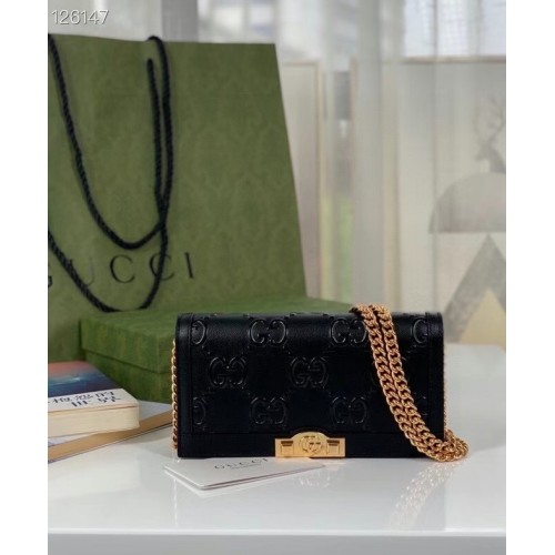 Gucci GG wallet with chain 676155 black