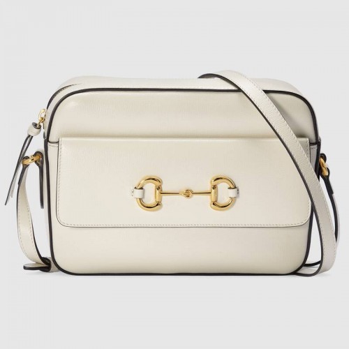 Gucci Horsebit 1955 small shoulder bag 645454 White