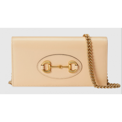 Gucci Horsebit 1955 wallet with chain 621892 Beige