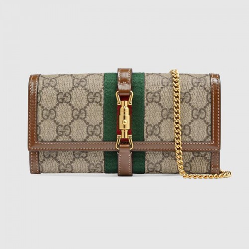 Gucci Jackie 1961 chain wallet 652681 Brown