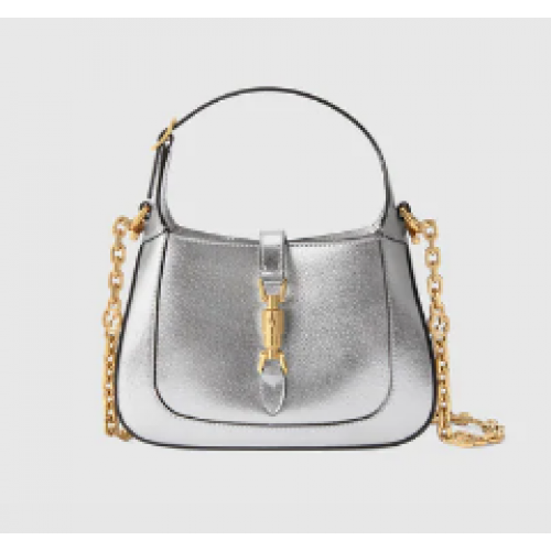 Gucci Jackie 1961 lame mini bag 675799 Silver