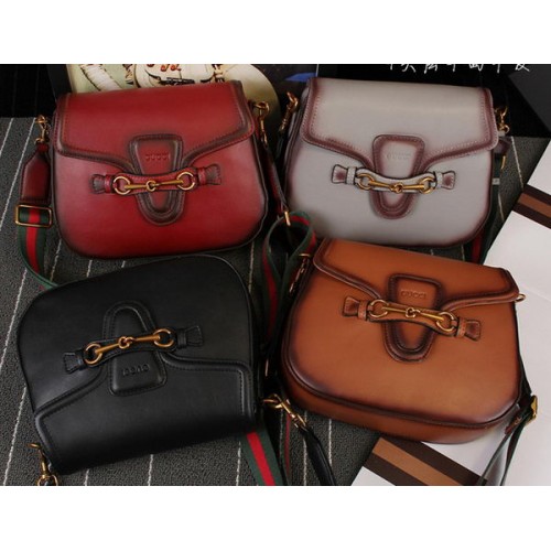 Gucci Lady Web Calfskin Leather Shoulder Bag 383848