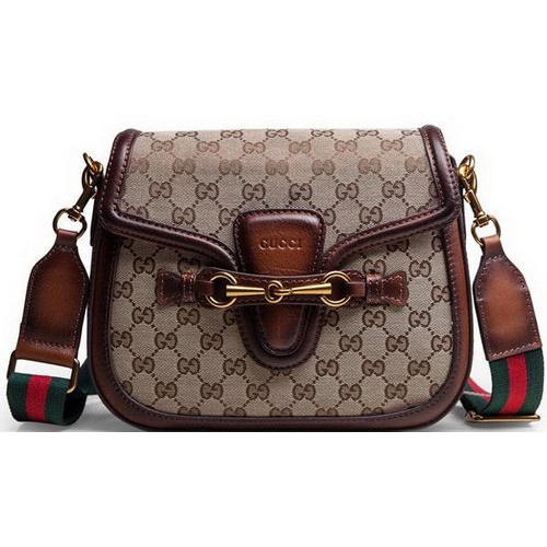 Gucci Lady Web Original GG Canvas Shoulder Bags 383848 Brown