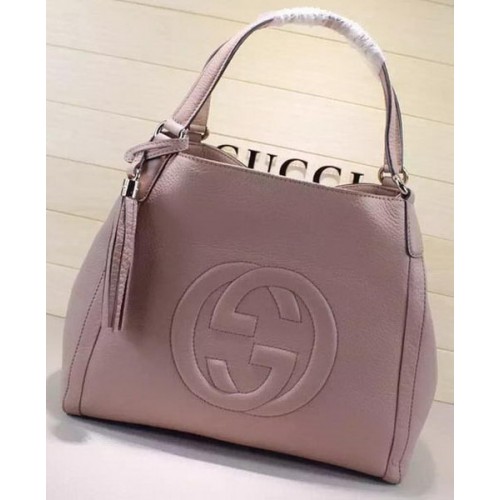 Gucci Medium Soho Shoulder Bag Calfskin Leather 282309 Apricot