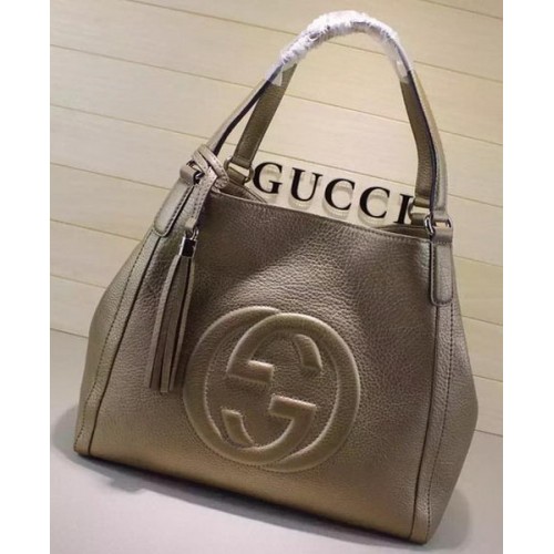 Gucci Medium Soho Shoulder Bag Calfskin Leather 282309 Gold