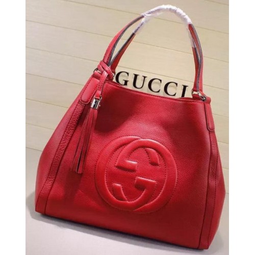 Gucci Medium Soho Shoulder Bag Calfskin Leather 282309 Red
