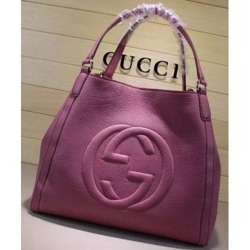 Gucci Medium Soho Shoulder Bag Calfskin Leather 282309 Rose