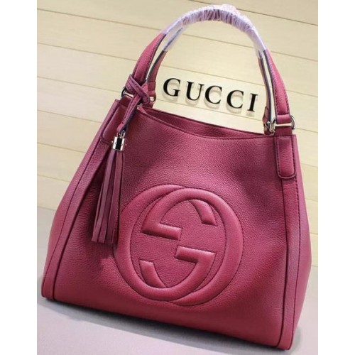 Gucci Medium Soho Shoulder Bag Calfskin Leather 282309 Rosy