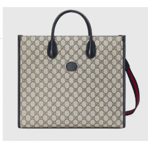 Gucci Medium tote with Interlocking G 674148 blue