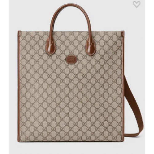 Gucci Medium tote with Interlocking G 674155 brown