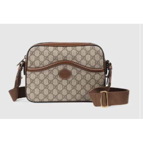 Gucci Messenger bag with Interlocking G 675891 brown