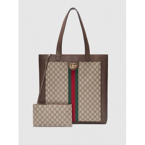 Gucci Ophidia Soft GG Supreme Large Tote Bag GG5689 Brown