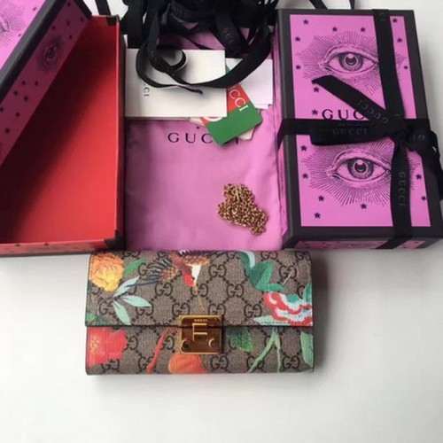 Gucci Padlock Continental Wallet 453506 Red