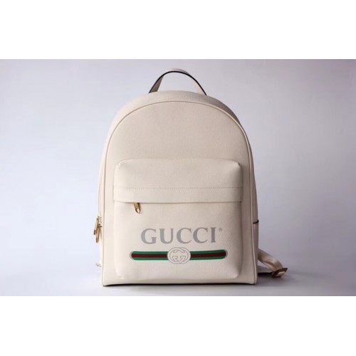 Gucci Print leather backpack 547834 off-white