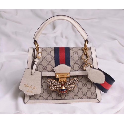 Gucci Queen Margaret GG small top handle bag 476541 white