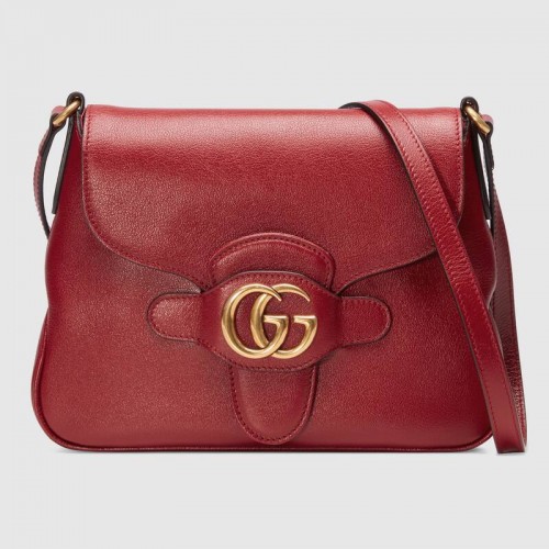 Gucci Small messenger bag with Double G 648934 Red