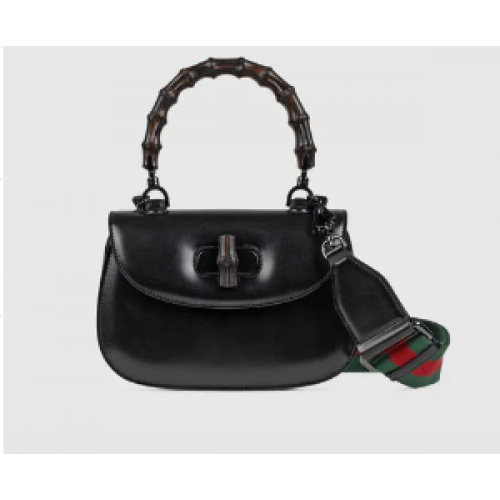 Gucci Small top handle bag with Bamboo 675797 black