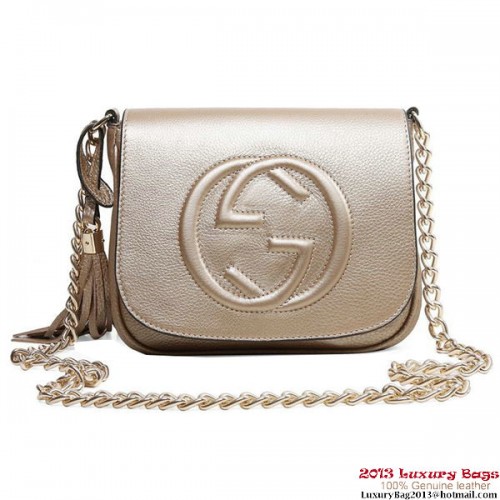 Gucci Soho 323190 Bronze Leather Chain Shoulder Bag