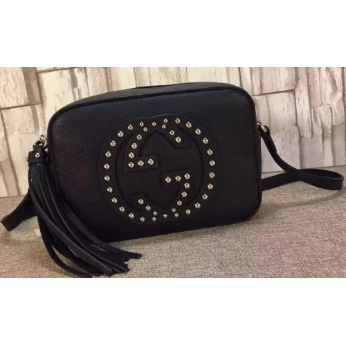 Gucci Soho Calfskin Leather Disco Bag 308364 Black
