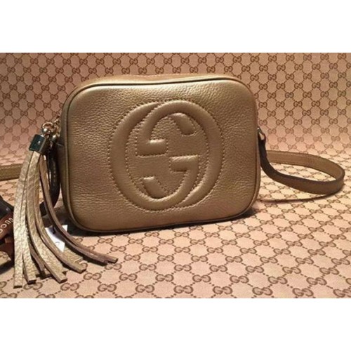 Gucci Soho Calfskin Leather Disco Bag 308364 Gold