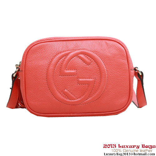 Gucci Soho Calfskin Leather Disco Bag 308364 Light Red