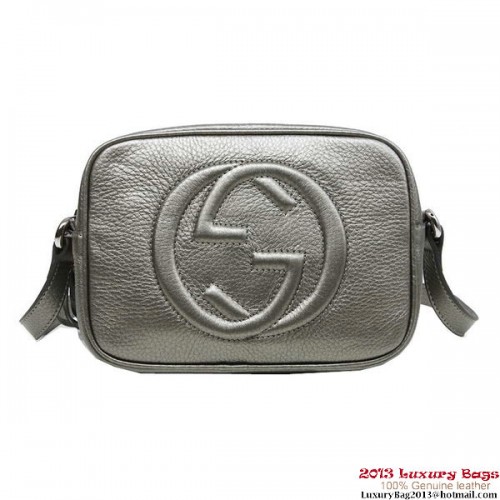 Gucci Soho Calfskin Leather Disco Bag 308364 Silver