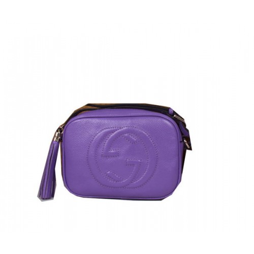 Gucci Soho Calfskin Leather Disco Bag 308364 Violet
