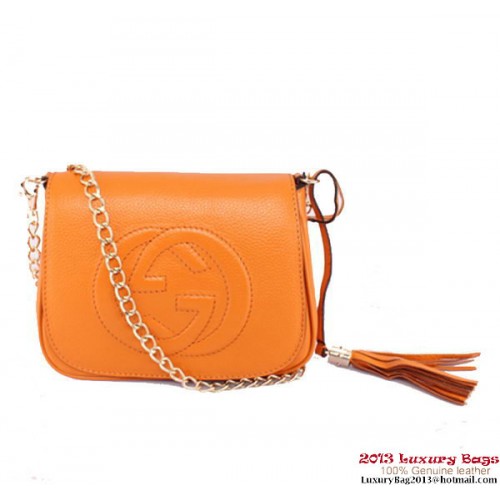 Gucci Soho Leather Chain Shoulder Bag 323190 Camel