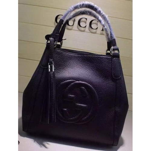 Gucci Soho Leather Shoulder Bag 336751 Black
