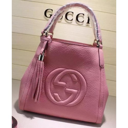Gucci Soho Leather Shoulder Bag 336751 Pink