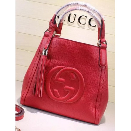Gucci Soho Leather Shoulder Bag 336751 Red