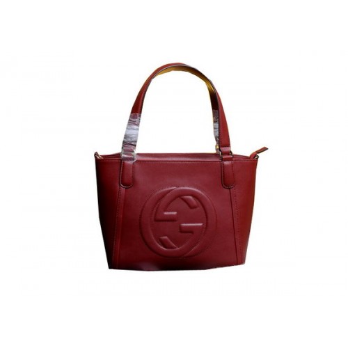 Gucci Soho Leather Top Handle Bag 369176 Red