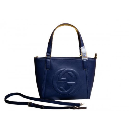 Gucci Soho Leather Top Handle Bag 369176 Royal