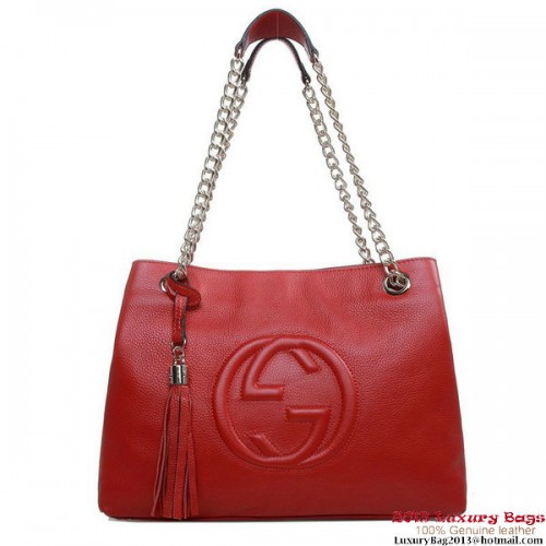Gucci Soho Medium Tote Bag 308982 Red